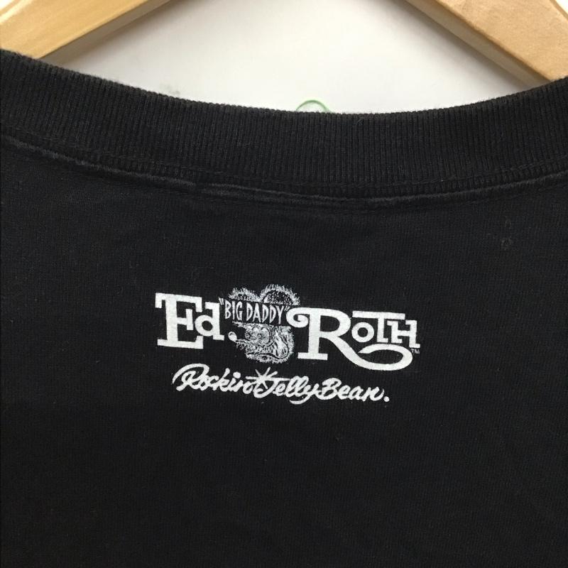 エロスティカ EROSTiKA Tシャツ 半袖 半袖カットソー プリントTシャツ クルーネックカットソー XL プリント 黒 / ブラック /  メンズ USED 古着 中古 10130103