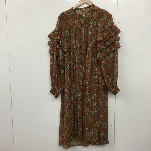 アングリッド Ungrid ワンピース ロングスカート 長袖シャツワンピース フレアスカート ロングワンピース FREE 総柄 マルチカラー / マルチカラー /  レディース USED 古着 中古 10143608