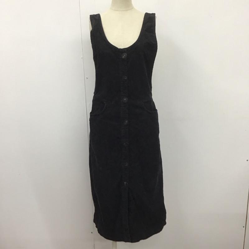 ザラ ZARA ワンピース ひざ丈スカート S 無地 黒 / ブラック /  レディース USED 古着 中古 10108113