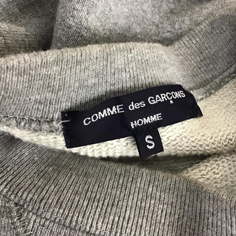 コムデギャルソンオム COMME des GARCONS HOMME トレーナー 長袖 長袖トレーナー スウェット クルーネック リブスウェットカットソー S ロゴ、文字 灰 / グレー /  メンズ USED 古着 中古 10117629