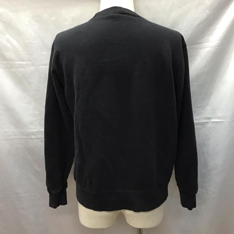 チャンピオン Champion トレーナー 長袖 C3-Q002 クルーネック スウェット XL ロゴ、文字 黒 / ブラック /  メンズ USED 古着 中古 10121196