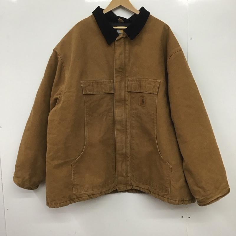 カーハート Carhartt ジャケット、上着 ジャケット、ブレザー ジップアップジャケット アウター 古着 ロゴ、文字 茶 / ブラウン /  メンズ USED 古着 中古 10145888