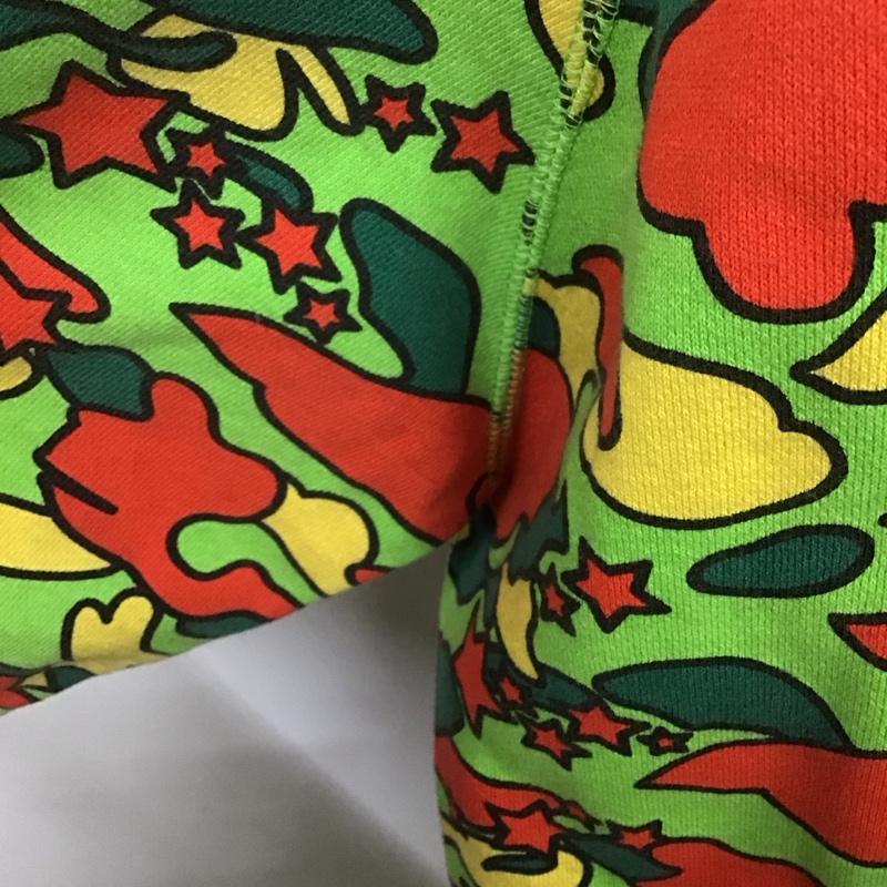 ベイプ BAPE パーカー 長袖 ジップアップパーカー 長袖パーカー フード付きパーカー プリントスウェット XL 総柄 マルチカラー / マルチカラー /  メンズ USED 古着 中古 10107408