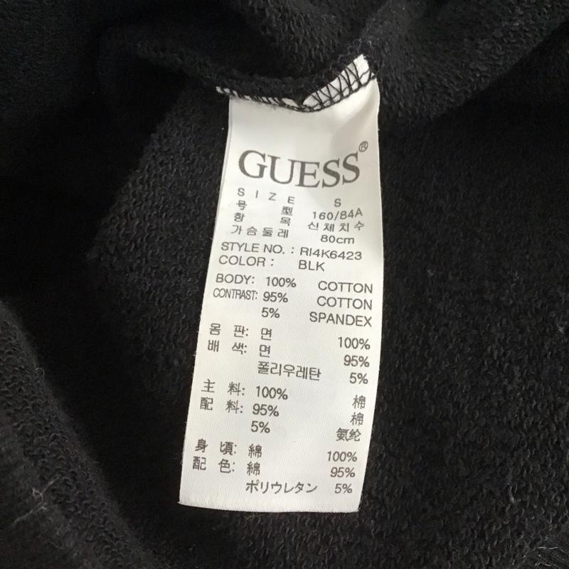 ゲス Guess トレーナー 長袖 長袖トレーナー スウェット クルーネック プルオーバー S ロゴ、文字 黒 / ブラック /  メンズ USED 古着 中古 10148592