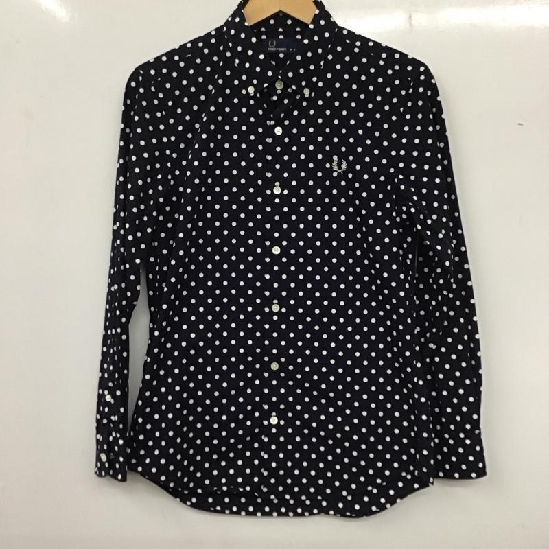 フレッドペリー FRED PERRY シャツ、ブラウス 長袖 長袖シャツ 総柄シャツ カラーシャツ ドットシャツ S ドット 紺 / ネイビー /  メンズ USED 古着 中古 10136225