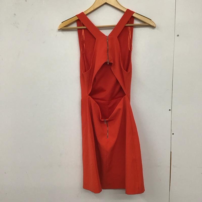 ザラ ZARA TRAFALUC ワンピース ミニスカート ノースリーブワンピース ミニワンピース タイトワンピース M 無地 赤 / レッド /  レディース USED 古着 中古 10128902