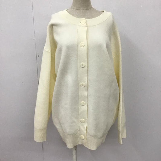 ダブルクローゼット w closet カーディガン 長袖 346518 クルーネック 無地 オフホワイト / オフホワイト /  レディース USED 古着 中古 10108313