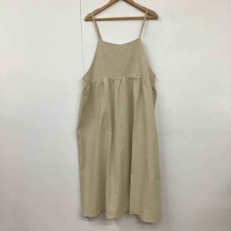サマンサモスモス Samansa Mos2 ワンピース ロングスカート 1105995-21-11 リネン混キャミワンピース FREE 無地 ベージュ / ベージュ /  レディース USED 古着 中古 10130522