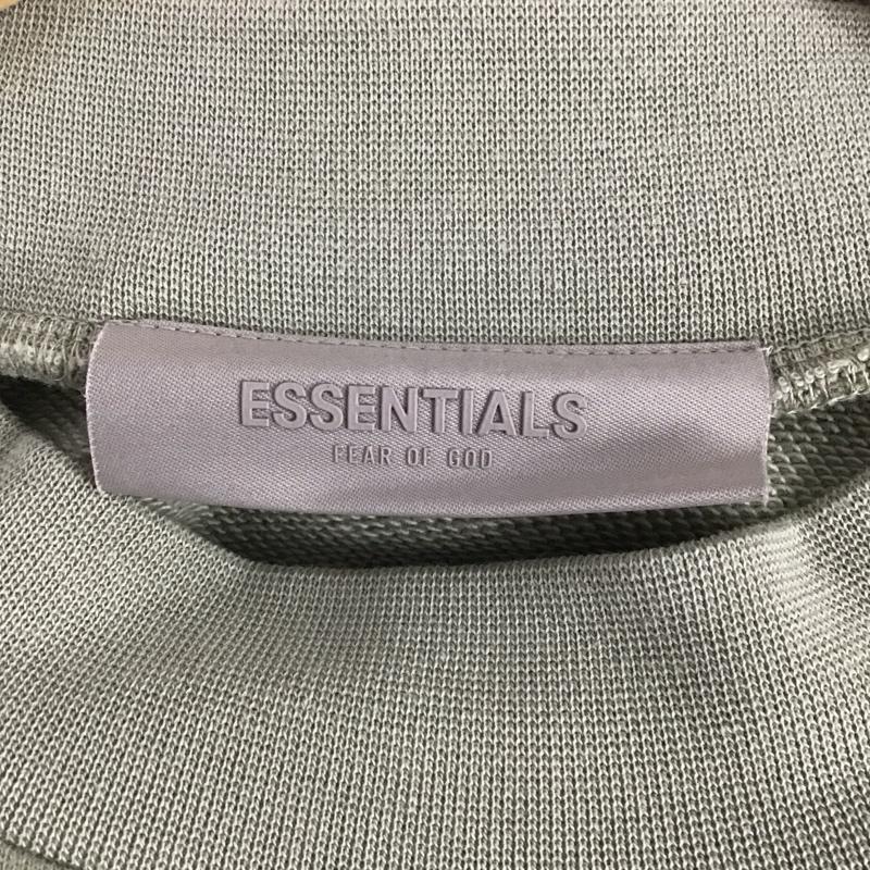 エッセンシャルズ ESSENTIALS カットソー 半袖 半袖カットソー 無地Tシャツ クルーネックカットソー L 無地 カーキ / カーキ /  メンズ USED 古着 中古 10131995