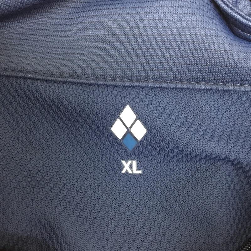 モンベル mont-bell シャツ、ブラウス 半袖 1104928 クール ハーフスリーブジップシャツ XL プリント 紺 / ネイビー /  メンズ USED 古着 中古 10135468