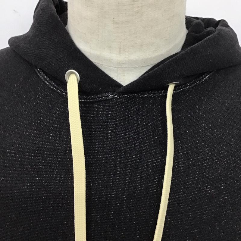 チャンピオン Champion パーカー 長袖 c3-n102 プルオーバーパーカー 長袖スウェット M 無地 黒 / ブラック /  メンズ USED 古着 中古 10124319