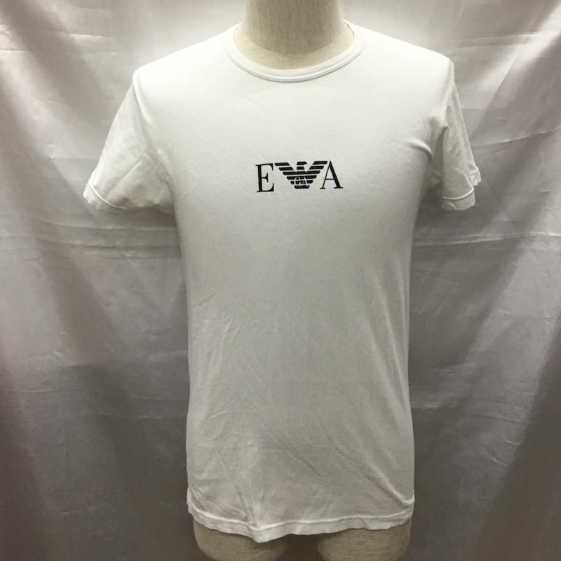 エンポリオアルマーニ EMPORIO ARMANI Tシャツ 半袖 半袖カットソー プリントTシャツ クルーネックカットソー S ロゴ、文字 白 / ホワイト /  メンズ USED 古着 中古 10116919