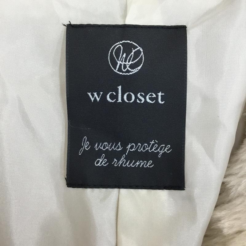 ダブルクローゼット w closet コート 毛皮、ファー 341089 フェイクファー FREE 無地 ベージュ / ベージュ / X アイボリー / アイボリー /  レディース USED 古着 中古 10142539