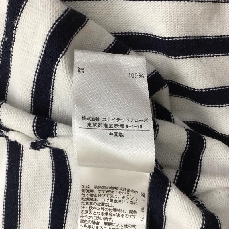 アデイインザライフ ユナイテッドアローズ A day in the life UNITED ARROWS カットソー 長袖 6212-699-0512 ボートネック M ボーダー柄 白 / ホワイト / X 紺 / ネイビー /  メンズ USED 古着 中古 10116816