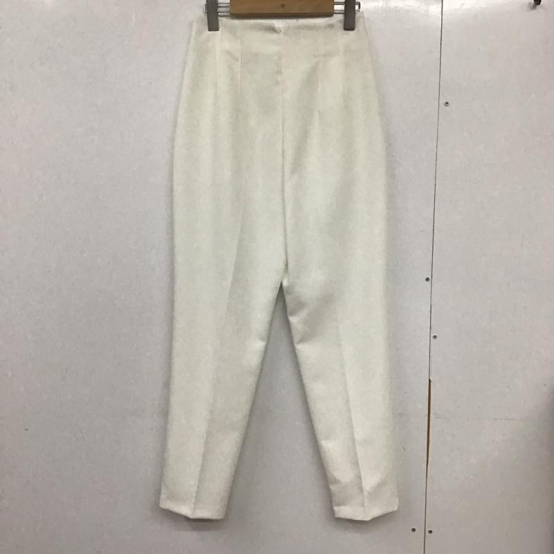 ザラ ZARA パンツ スラックス スラックスパンツ ワイドパンツ センタータックパンツ S 無地 白 / ホワイト /  レディース USED 古着 中古 10132664