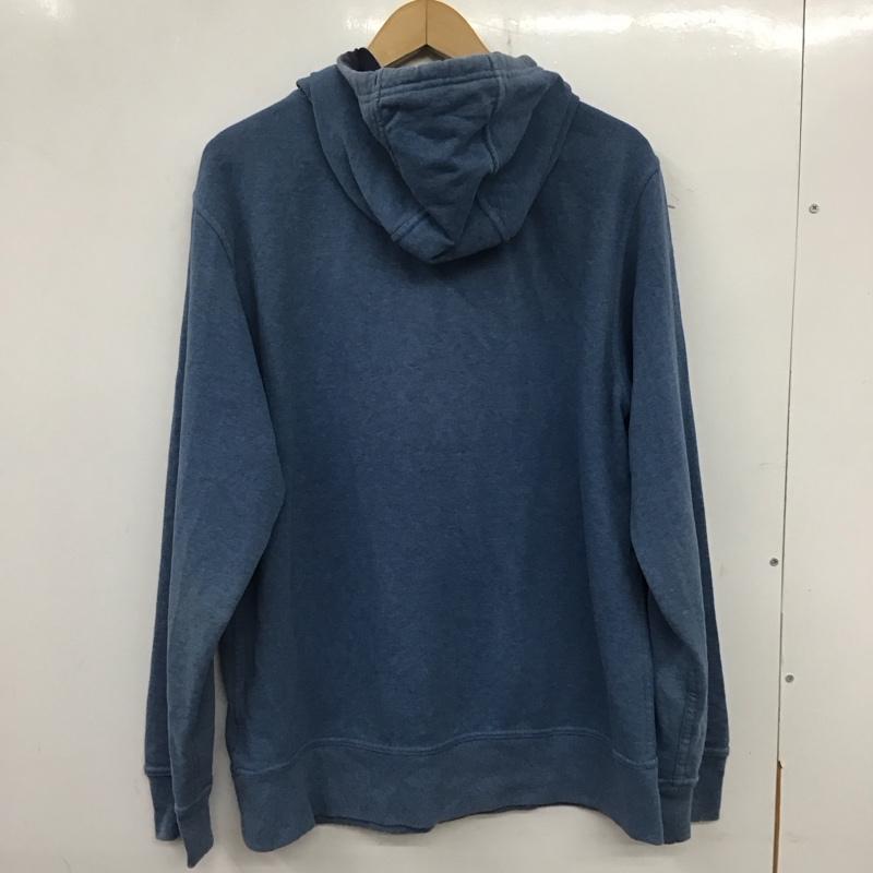 ザノースフェイス THE NORTH FACE パーカー 長袖 長袖パーカー プルオーバーパーカー スウェット M ロゴ、文字 青 / ブルー /  メンズ USED 古着 中古 10140550