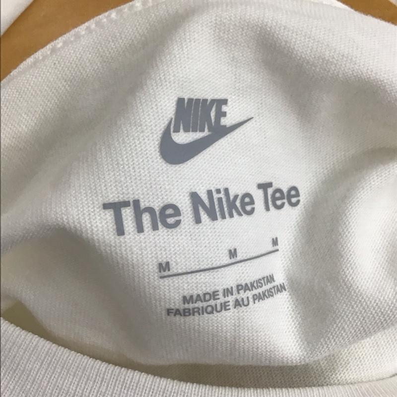 ナイキ NIKE Tシャツ 半袖 半袖カットソー プリントTシャツ クルーネックカットソー M ロゴ、文字 白 / ホワイト /  メンズ USED 古着 中古 10150136