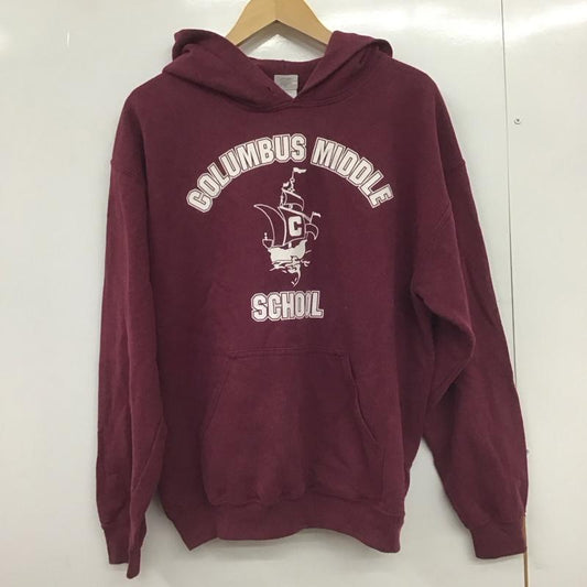 古着 USED パーカー 長袖 長袖パーカー プルオーバーパーカー スウェット M プリント えんじ / ワインレッド /  メンズ USED 古着 中古 10148759