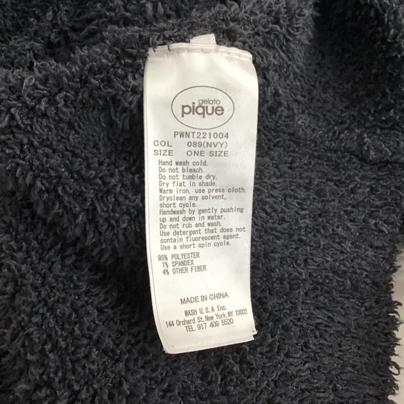 ジェラートピケ gelato pique カーディガン 長袖 pwnt221004 ルームウェア カーディガン ONE SIZE 無地 紺 / ネイビー /  レディース USED 古着 中古 10150064