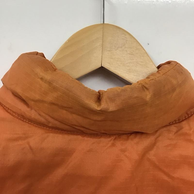 ザノースフェイス THE NORTH FACE ベスト ベスト ダウンベスト ノースリーブ 前ボタン 70s 80s L 無地 橙 / オレンジ /  メンズ USED 古着 中古 10129873