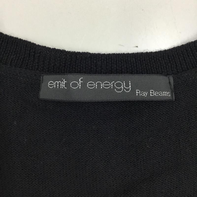 エミットオブエナジーレイビームス EMITOFENERGYRAYBEAMS カットソー 長袖 長袖カットソー クルーネックカットソー ロングスリーブカットソー 無地 黒 / ブラック /  レディース USED 古着 中古 10118056