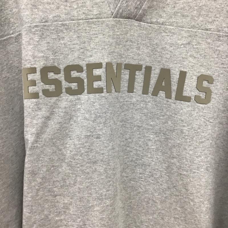 エッセンシャルズ ESSENTIALS Tシャツ 半袖 半袖カットソー V無地Tシャツ スウェットカットソー XL ロゴ、文字 灰 / グレー /  メンズ USED 古着 中古 10131994