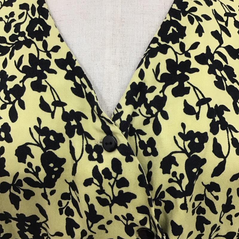 アズールバイマウジー AZUL BY MOUSSY ワンピース ロングスカート 250DSS33-153B ブーケフラワーワンピース S 花柄 黄 / イエロー / X 黒 / ブラック /  レディース USED 古着 中古 10123084