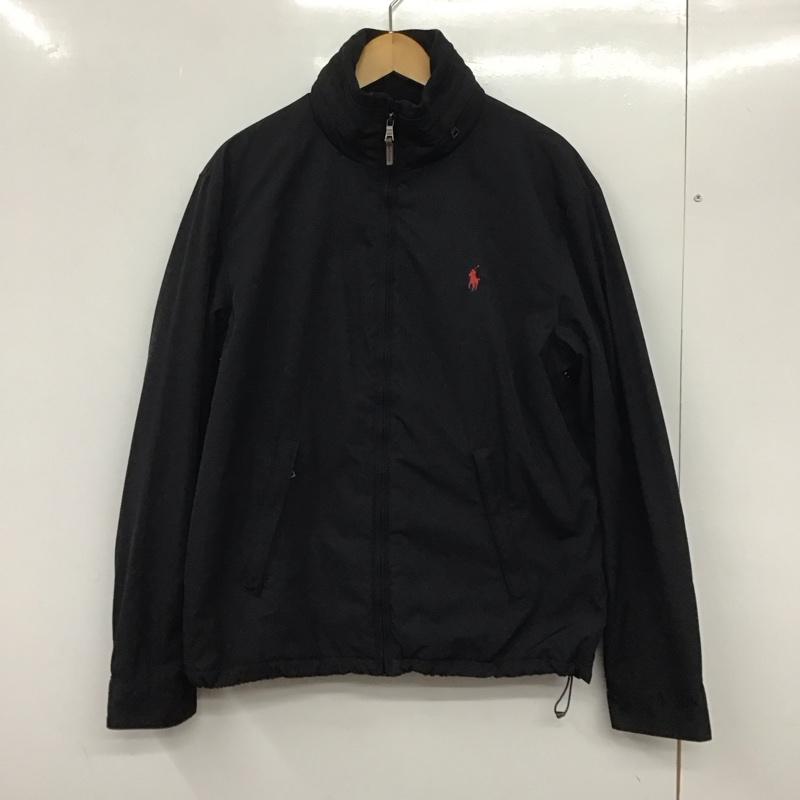 ラルフローレン RALPHLAUREN ジャケット、上着 ジャケット、ブレザー ジップアップジャケット ナイロンジャケット アウター M ロゴ、文字 黒 / ブラック /  メンズ USED 古着 中古 10139871