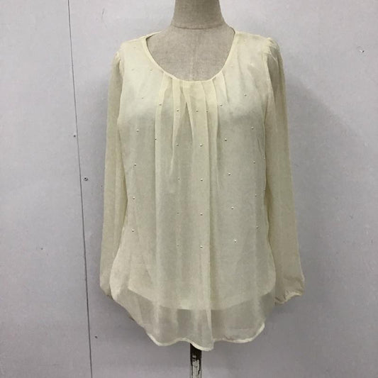 アースミュージックアンドエコロジー earth music&ecology カットソー 長袖 シフォン FREE  アイボリー / アイボリー /  レディース USED 古着 中古 10114065