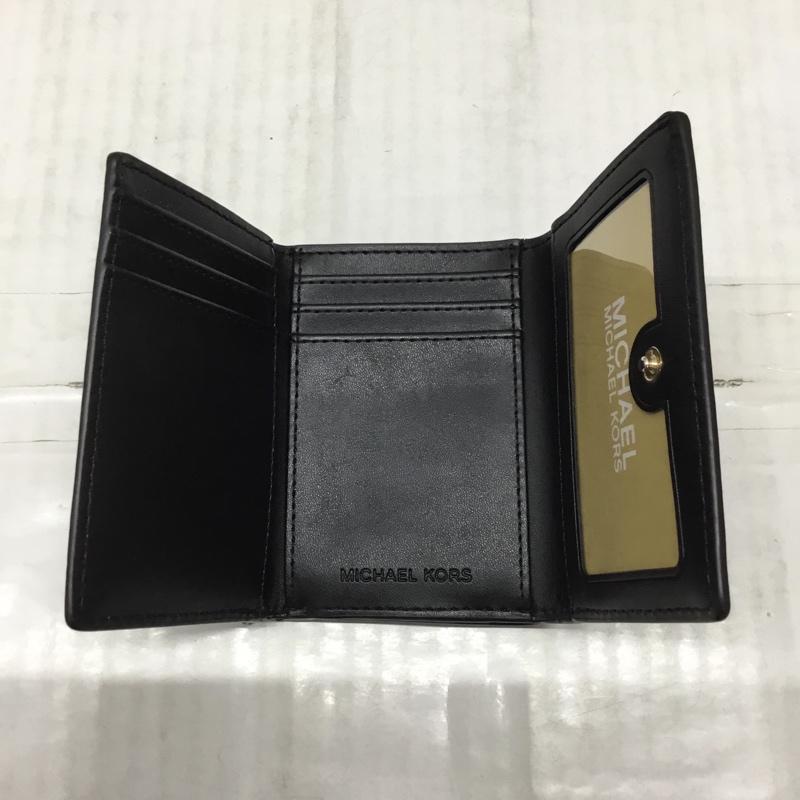 マイケルコース MICHAEL KORS 財布 コンパクト財布 35T2GTVE2B ミニ財布 がま口 総柄 黒 / ブラック /  レディース USED 古着 中古 10119574