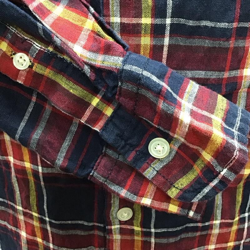 グローバルワーク GLOBAL WORK シャツ、ブラウス 長袖 GW021502NP フレンチリネン S チェック メンズ USED 古着 中古 10116835