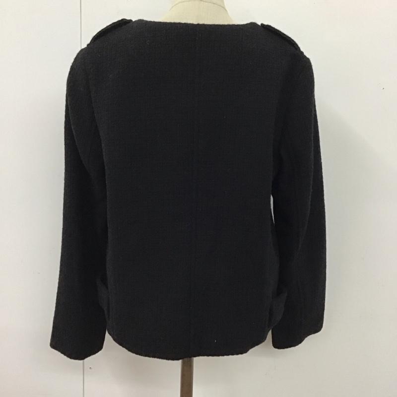 オペークドットクリップ OPAQUE.CLIP ジャケット、上着 ジャケット、ブレザー 637-45005 ノーカラージャケット L 無地 黒 / ブラック /  レディース USED 古着 中古 10121132