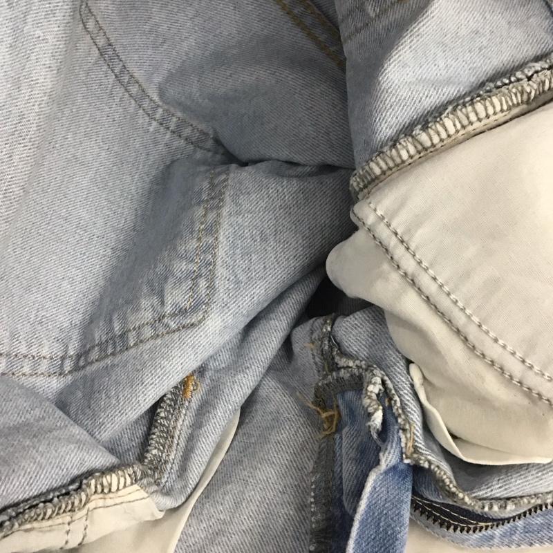 ザラ ZARA パンツ デニム、ジーンズ カットオフ 無地 水色 / ライトブルー /  レディース USED 古着 中古 10108076