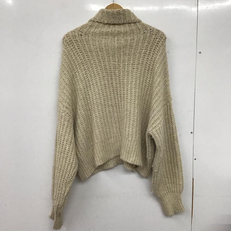 ザラ ZARA ニット、セーター 長袖 6771 145 712 タートルネック M 無地 アイボリー / アイボリー /  レディース USED 古着 中古 10138626
