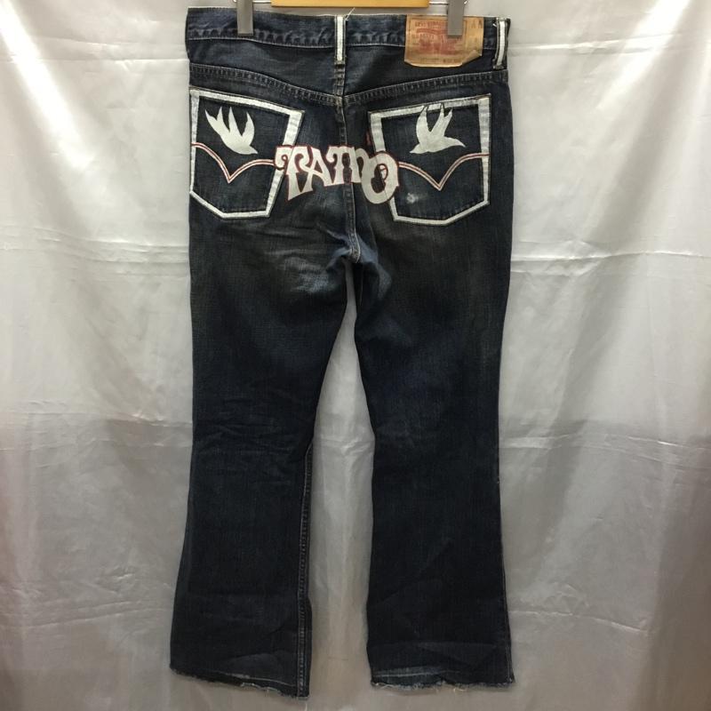 リーバイストラウスアンドコー Levi Strauss & co. パンツ デニム、ジーンズ デニムパンツ ストレートパンツ ワイドパンツ カジュアルパンツ 33インチ プリント インディゴ / インディゴ /  メンズ USED 古着 中古 10114135