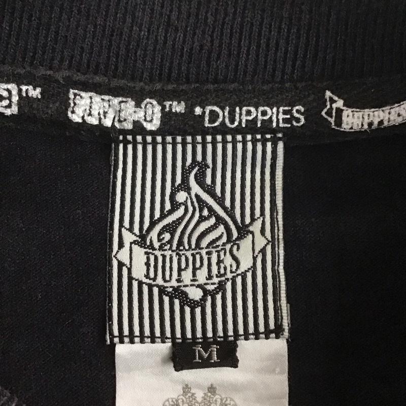 ダッピーズ DUPPIES Tシャツ 半袖 半袖カットソー クルーネックカットソー プリント Tシャツ M ロゴ、文字 紺 / ネイビー /  メンズ USED 古着 中古 10107132