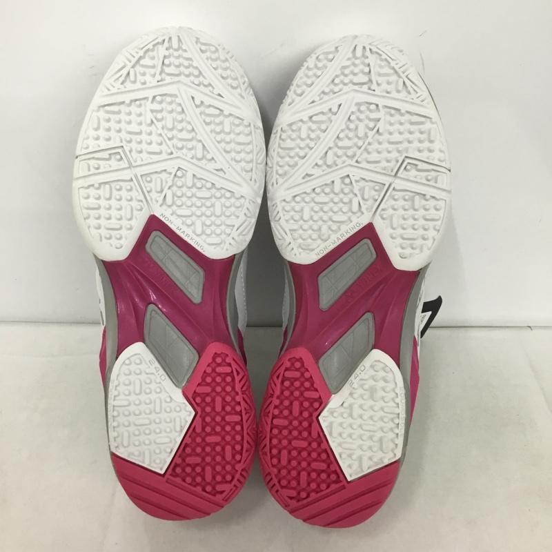 ヨネックス YONEX スニーカー スニーカー SHT103 テニスシューズ パワークッション103 箱有 24cm 24.0cm ロゴ、文字 白 / ホワイト / X 灰 / グレー / X 桃 / ピンク /  レディース USED 古着 中古 10147955