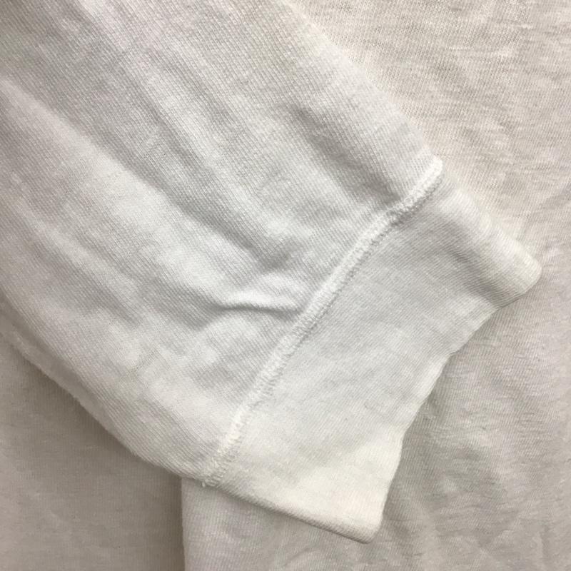 ハリウッドランチマーケット HOLLYWOOD RANCH MARKET カットソー 長袖 長袖カットソー クルーネックカットソー ロングスリーブカットソー プリントTシャツ L 無地 白 / ホワイト /  メンズ USED 古着 中古 10119006