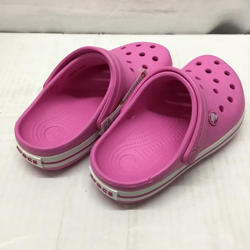クロックス crocs シューズ シューズ 204537-6U9 Crocband Clog K 20cm キッズ サンダル 20.0cm ロゴ、文字 桃 / ピンク /  ガールズ USED 古着 中古 10110665