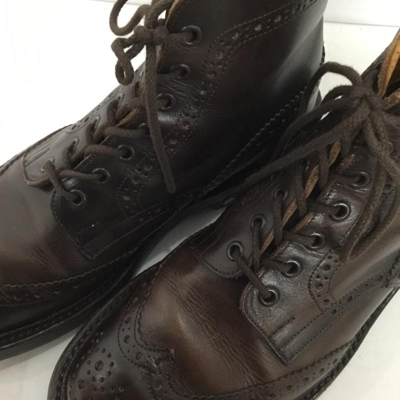 トリッカーズ Tricker s ブーツ ショートブーツ M2508 MALTON ウィングチップブーツ カントリーブーツ UK8 箱有  ダークブラウン / ダークブラウン /  レディース USED 古着 中古 10133910