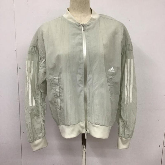 アディダス adidas ジャケット、上着 ジャケット、ブレザー fm5182 クロスジャケットWSTYLEウーブンボンバージャケット アウター L 無地 灰 / グレー /  レディース USED 古着 中古 10126730