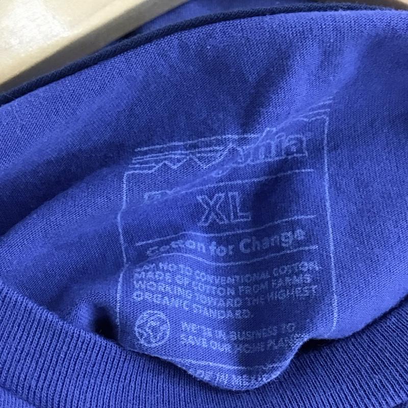 パタゴニア patagonia Tシャツ 半袖 XL ロゴ、文字 X プリント 紺 / ネイビー /  メンズ USED 古着 中古 10143302