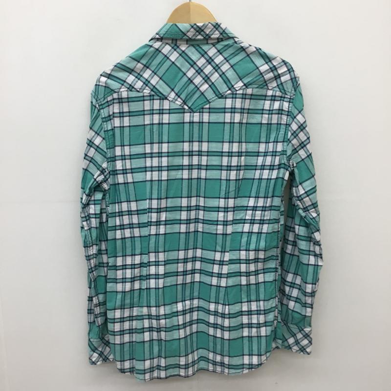 ディーゼル DIESEL シャツ、ブラウス 長袖 長袖シャツ S チェック 水色 / ライトブルー / X 緑 / グリーン / X 白 / ホワイト /  メンズ USED 古着 中古 10136067