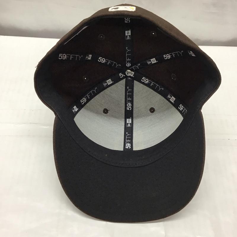 ニューエラ NEW ERA 帽子 キャップ 59FIFTY MLBオンフィールド サンディエゴ・パドレス ゲーム ロゴ、文字 茶 / ブラウン /  メンズ USED 古着 中古 10117958