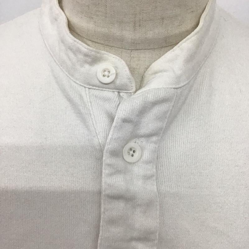 アヴィレックス AVIREX カットソー 半袖 半袖カットソー ヘンリーネックカットソー L ロゴ、文字 白 / ホワイト /  メンズ USED 古着 中古 10125733