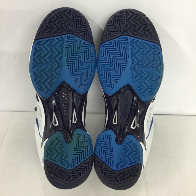 ヨネックス YONEX スニーカー スニーカー SHT207D テニス オールコート用シューズ パワークッション207D 27cm 27.0cm ロゴ、文字 紺 / ネイビー / X 白 / ホワイト / X 青 / ブルー /  メンズ USED 古着 中古 10142481