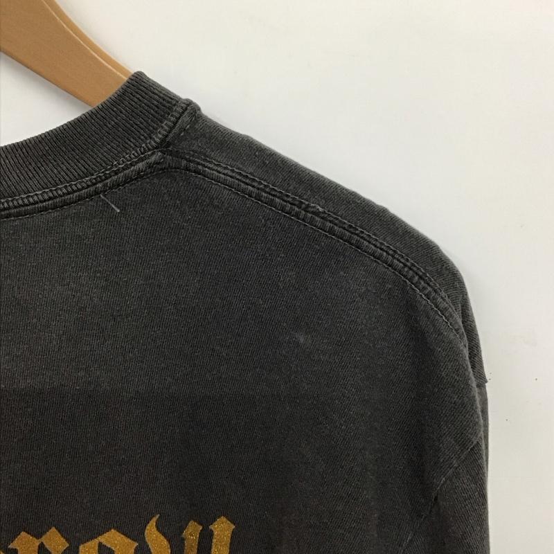 トゥデイエディション TODAY edition カットソー 長袖 長袖カットソー プリントカットソー クルーネック M ロゴ、文字 ダークグレー / ダークグレー /  メンズ USED 古着 中古 10150899