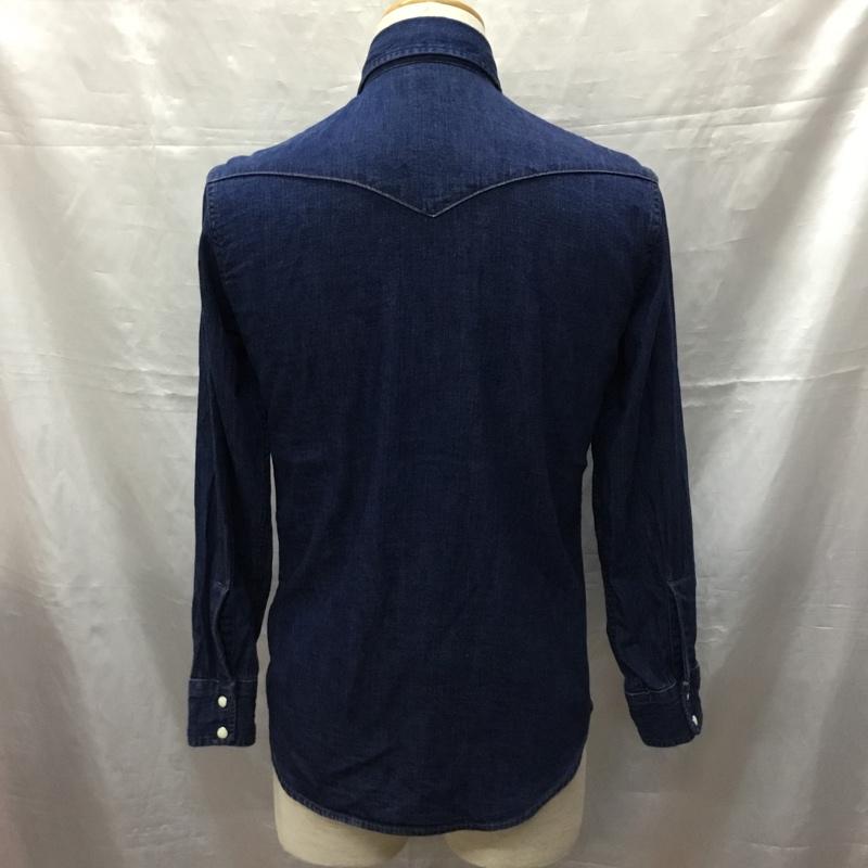 ブルーブルー BLUE BLUE シャツ、ブラウス 長袖 長袖シャツ カラーシャツ ポケットシャツ 長袖カットソー デニムシャツ 0 無地 インディゴ / インディゴ /  メンズ USED 古着 中古 10120082
