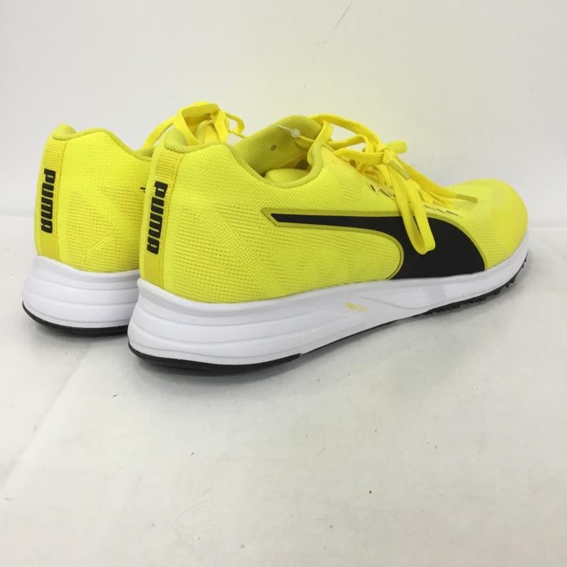 プーマ PUMA スニーカー スニーカー 192762 03 スピード ライト 2 ランニングシューズ 28cm 28.0cm ロゴ、文字 黄 / イエロー / X 黒 / ブラック /  メンズ USED 古着 中古 10136523