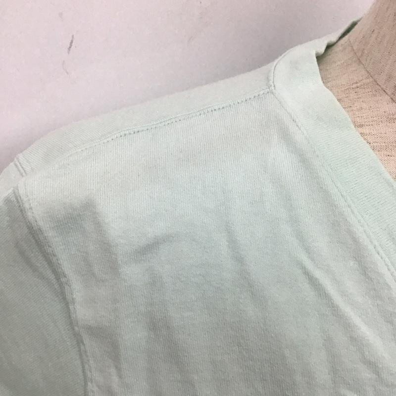 アールジェイビー R.J.B Tシャツ 半袖 フロントボタン Vネック 38 ロゴ、文字 薄緑 / ライトグリーン /  メンズ USED 古着 中古 10107540